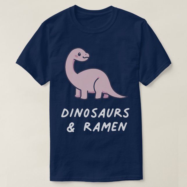 Camiseta Dinosaurs & Ramen Kawaii Lover Anime Pastel Goth A (Diseño del anverso)