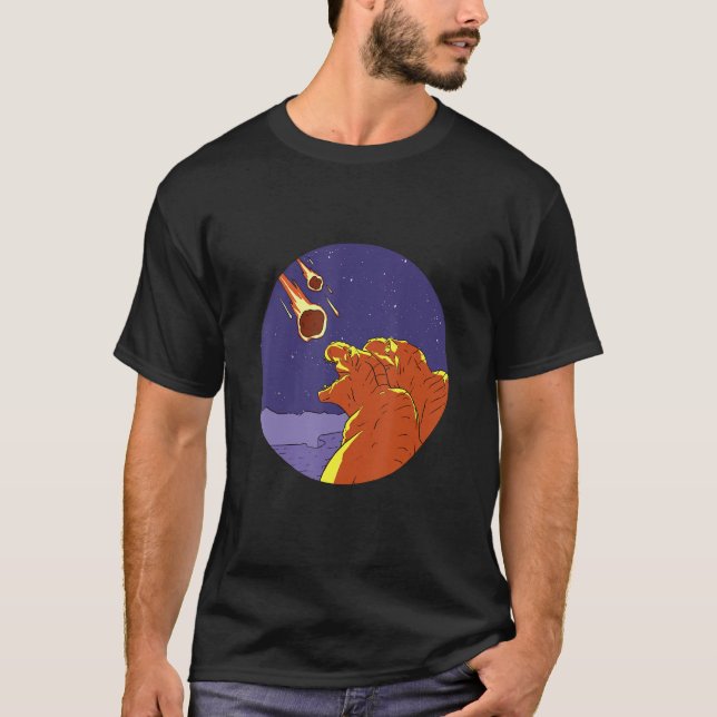 Camiseta Dinosaurs Watching Their Own Extinction  Comet Fal (Anverso)