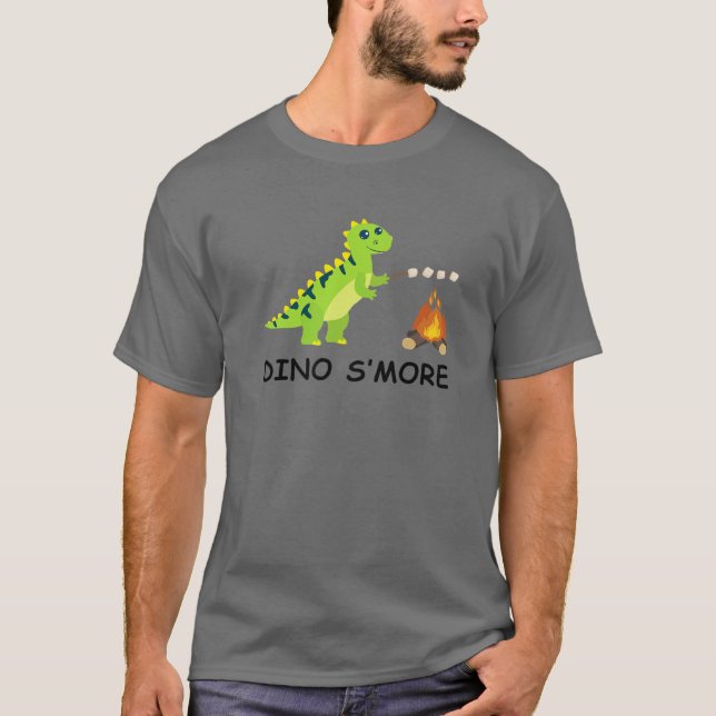 Camiseta Dinosmore Dinosaur Smore Campfire Funny Camping (Anverso)