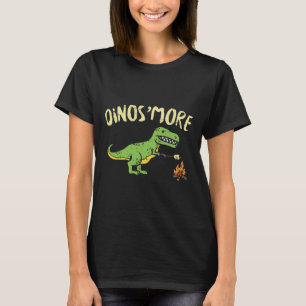 Camiseta Dinosmore Divertido Dino Smore Camping Campamento 