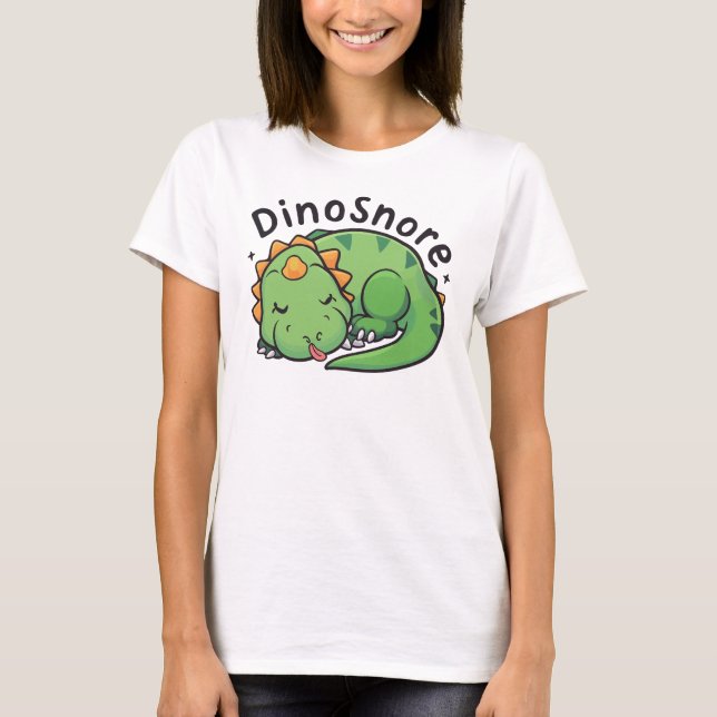 Camiseta Dinosnore - Dinosaurio durmiente (Anverso)