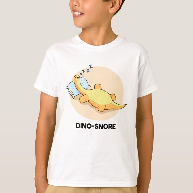 Camiseta Dinosnore Funny Sleeping Dinosaur Pun (Anverso)