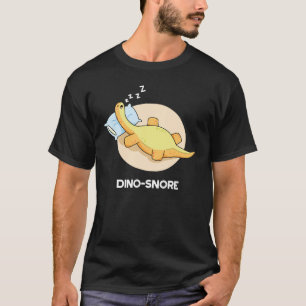 Camiseta Dinosnore Funny Sleeping Dinosaur Pun Dark BG