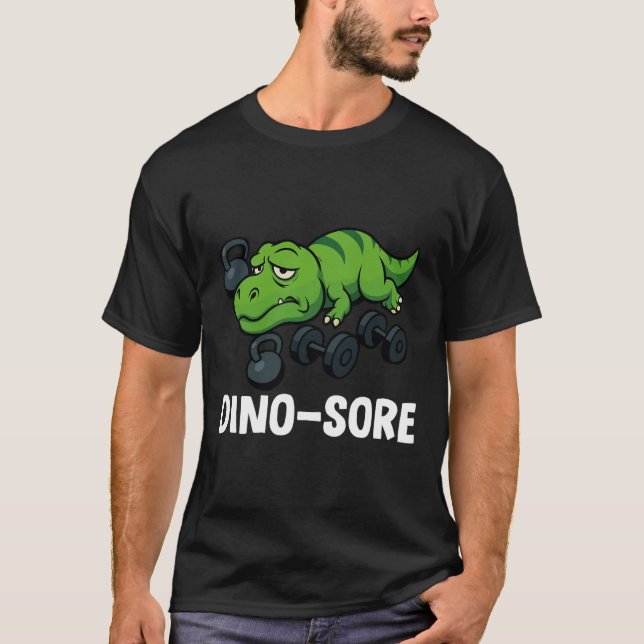 Camiseta Dinosore Funny T-rex Gym Workout (Anverso)