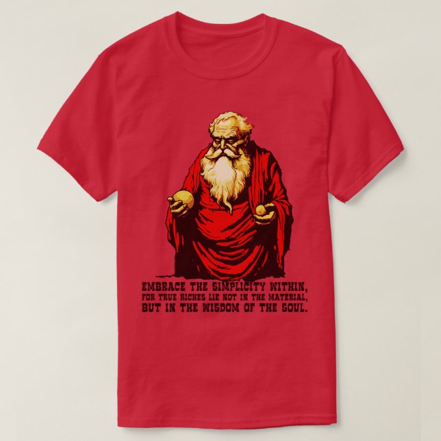 Camiseta Diogenes Filósofos Sabiduría sobre la simplicidad (Diseño del anverso)