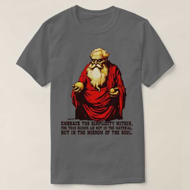 Camiseta Diogenes Filósofos Sabiduría sobre la simplicidad (Diseño del anverso)