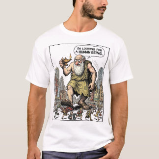 Camiseta Diógenes Gigante Buscando un Ser Humano