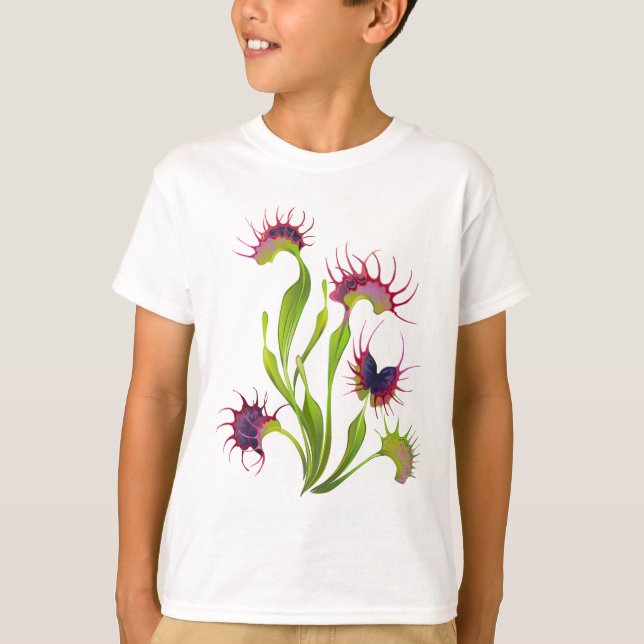 Camiseta Dionea atrapamoscas luminosa (Anverso)