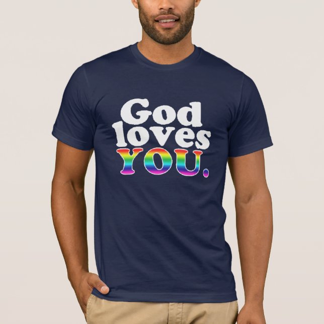 Camiseta ¡Dios ama a gays! (Anverso)
