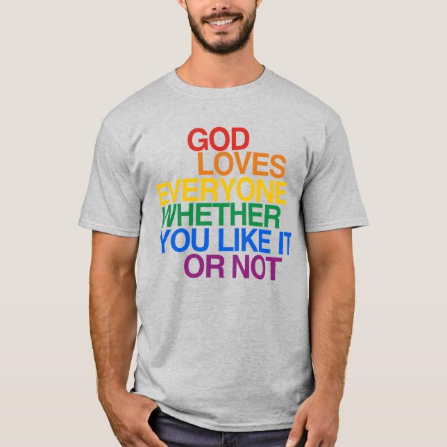 CAMISETA DIOS AMA A TODOS (Anverso)