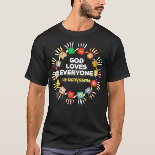 Camiseta Dios ama a todos sin excepción  (Anverso)
