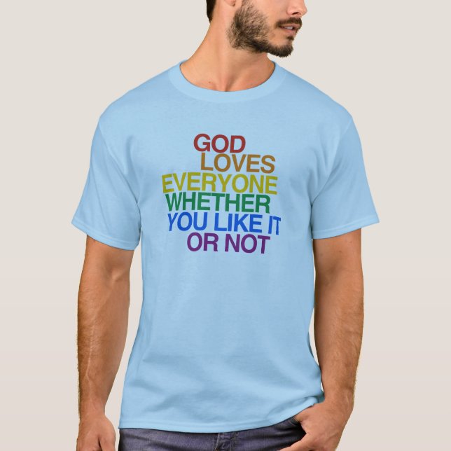 CAMISETA DIOS AMA CADA UNO - (Anverso)