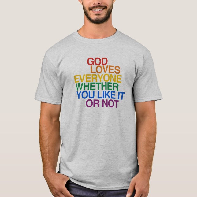 CAMISETA DIOS AMA CADA UNO - (Anverso)
