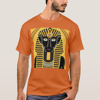 Camiseta dios animaloide humano egipcio en la ciudad amigo