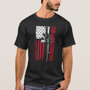 Camiseta Dios arma país Ar15 Derechos de armas Estados Unid