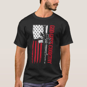 Camiseta Dios arma país Ar15 Derechos de armas Estados Unid