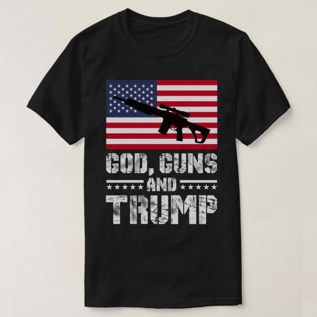 Camiseta Dios arma y Trump (Diseño del anverso)
