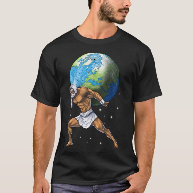 Camiseta Dios Atlas de la mitología griega (Anverso)