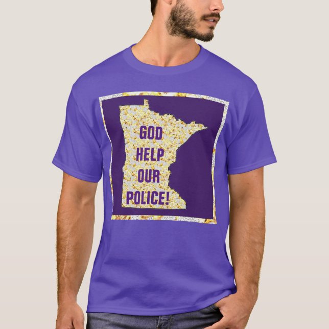 CAMISETA DIOS AYUDA A NUESTRA POLICÍA (Anverso)