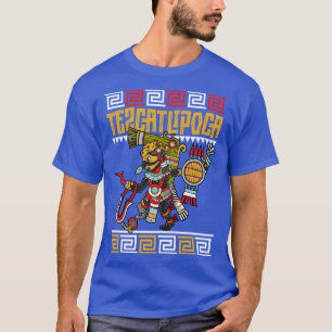 Camiseta dios azteca de la noche Tezcatlipoca