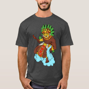 Camiseta dios azteca de lluvia y tormentas Tlaloc