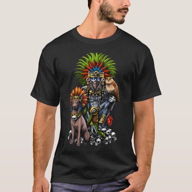 Camiseta Dios Azteca Mictlantecuhtli (Anverso)