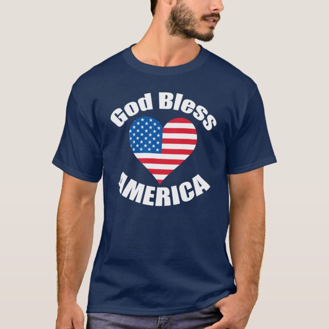 Camiseta Dios bendice el corazón de América (Anverso)