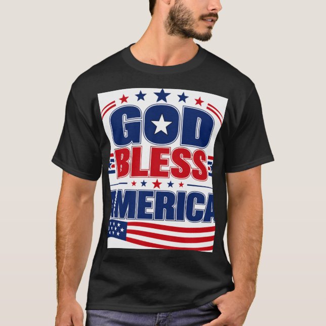 Camiseta Dios bendiga a América (Anverso)