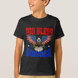 Camiseta Dios bendiga a América bandera de águila americana