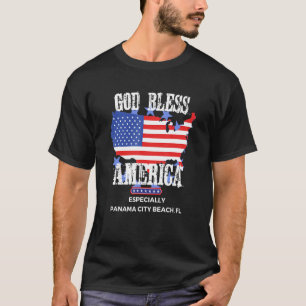 Camiseta Dios bendiga a América especialmente Panama City-B