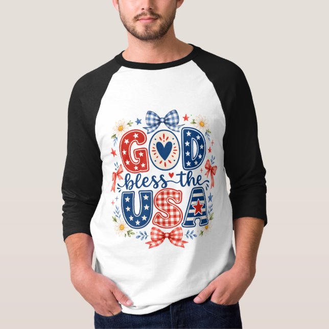 Camiseta Dios bendiga a EE. UU. (Anverso)