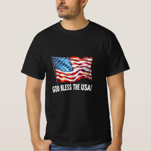 Camiseta Dios bendiga a EE. UU. Arte de bandera estadounide