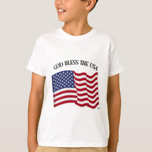 Camiseta DIOS BENDIGA A EE.UU. con la bandera de EE.UU.