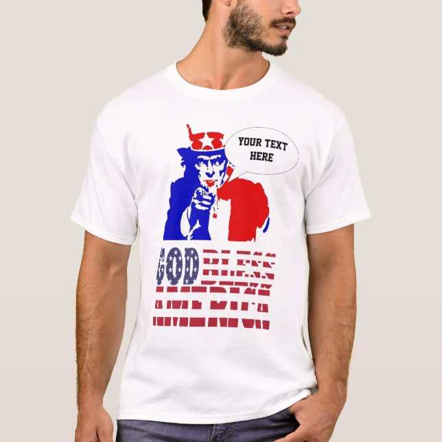 Camiseta Dios bendiga a Estados Unidos (Anverso)