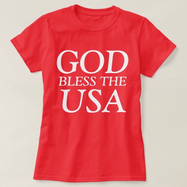 Camiseta Dios bendiga a Estados Unidos (Diseño del anverso)