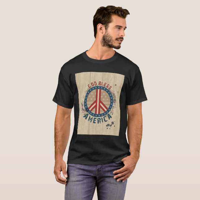 Camiseta Dios bendiga a Estados Unidos (Anverso completo)