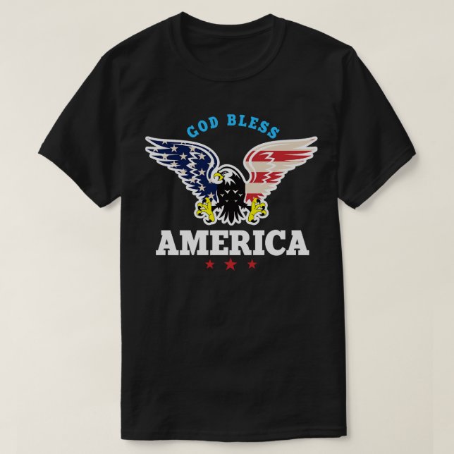 Camiseta Dios bendiga a Estados Unidos (Diseño del anverso)