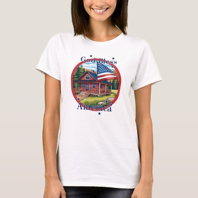 Camiseta Dios bendiga a Estados Unidos (Anverso)