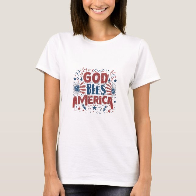 Camiseta Dios bendiga a Estados Unidos (Anverso)