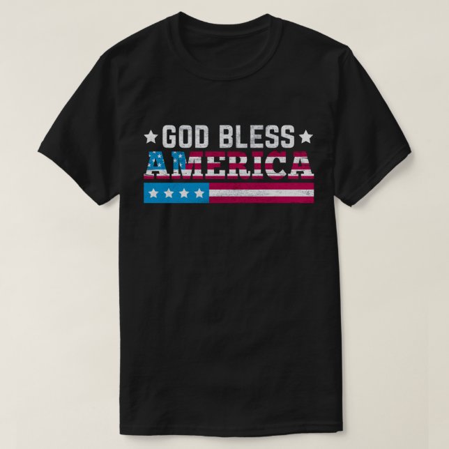 Camiseta Dios bendiga a Estados Unidos (Diseño del anverso)