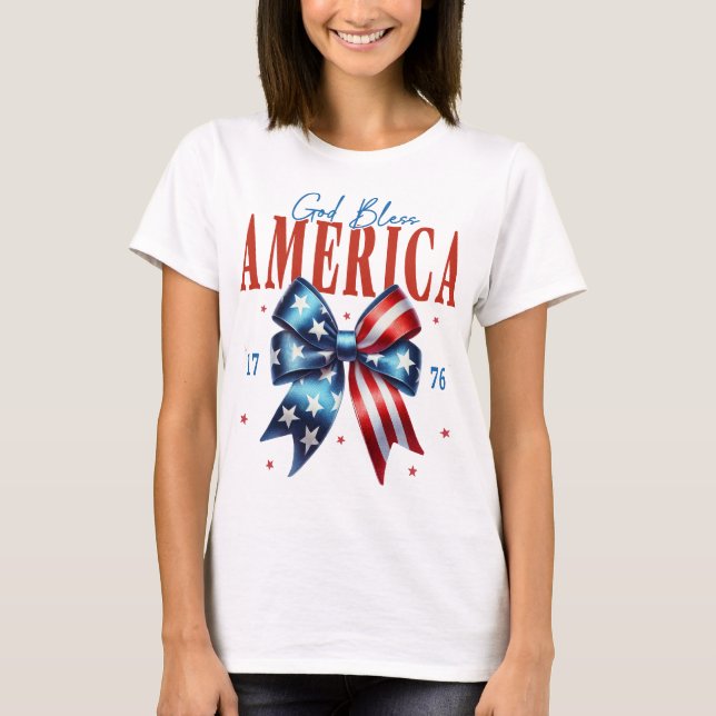 Camiseta Dios bendiga a Estados Unidos 1776 (Anverso)