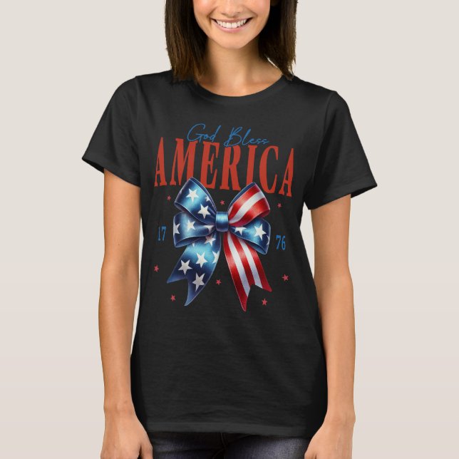 Camiseta Dios bendiga a Estados Unidos 1776 (Anverso)