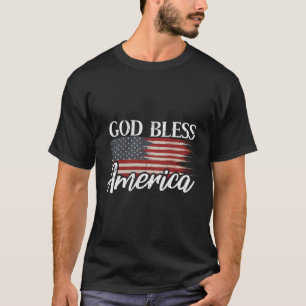 Camiseta Dios Bendiga A Estados Unidos 4 De Julio Patriótic