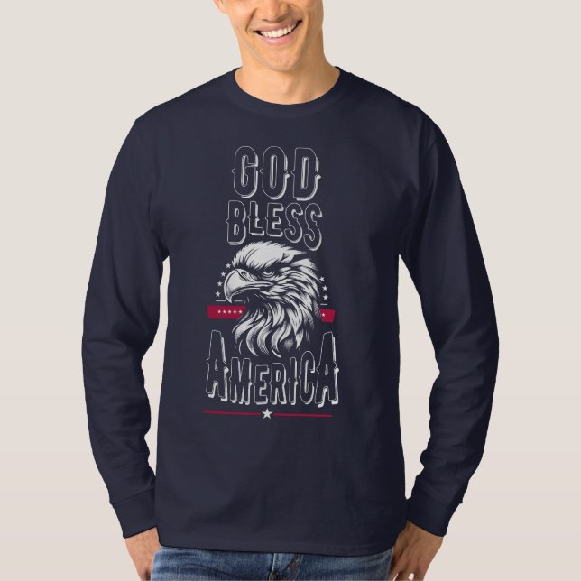 Camiseta Dios bendiga a Estados Unidos, águila de Estados U (Anverso)