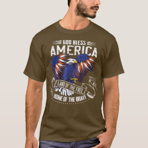 Camiseta Dios bendiga a Estados Unidos Águila, tierra del h