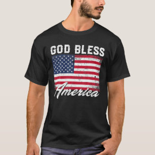 Camiseta Dios Bendiga A Estados Unidos Bandera 4 De Julio P