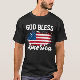 Camiseta Dios bendiga a Estados Unidos Bandera de Estados U