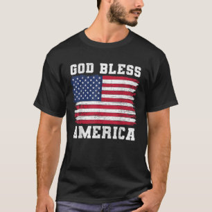 Camiseta Dios bendiga a Estados Unidos Bandera de Estados U