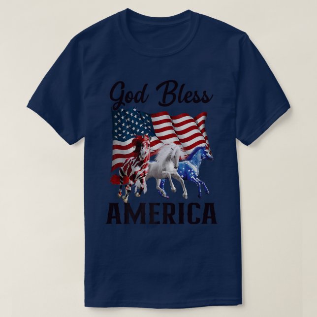 Camiseta Dios bendiga a Estados Unidos: Bandera de los caba (Diseño del anverso)