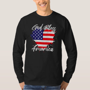 Camiseta Dios bendiga a Estados Unidos: Corazón de la bande
